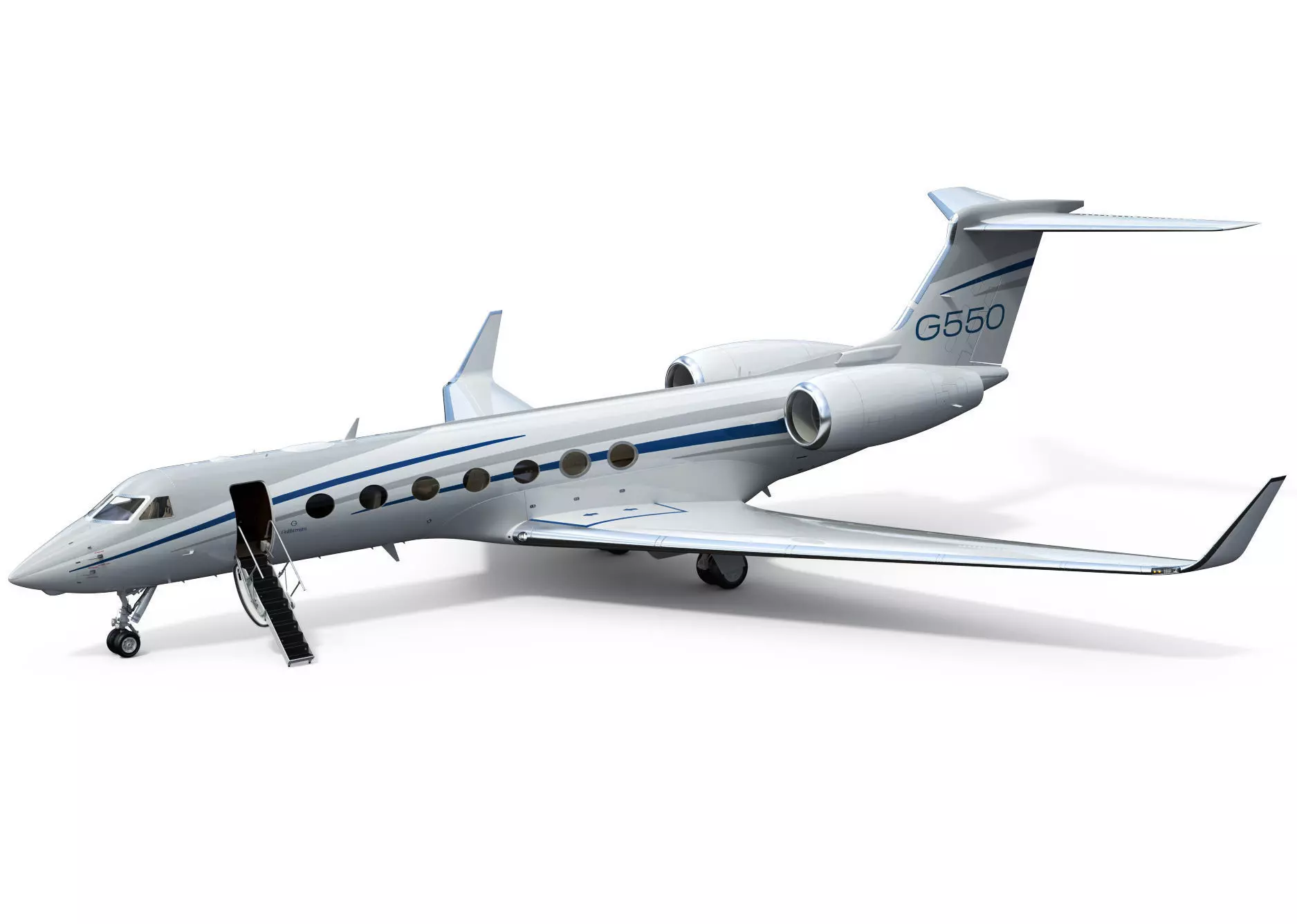 Gulfstream G550 Business Jet 3D model_0