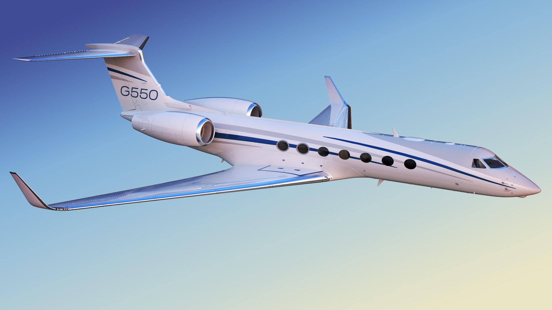 Gulfstream G550 Business Jet 3D model_35