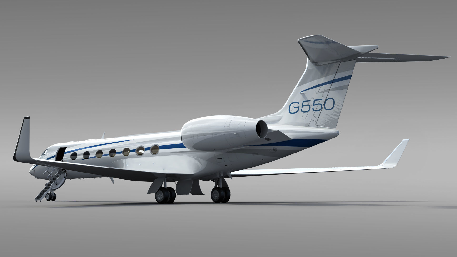 Gulfstream G550 Business Jet 3D model_10