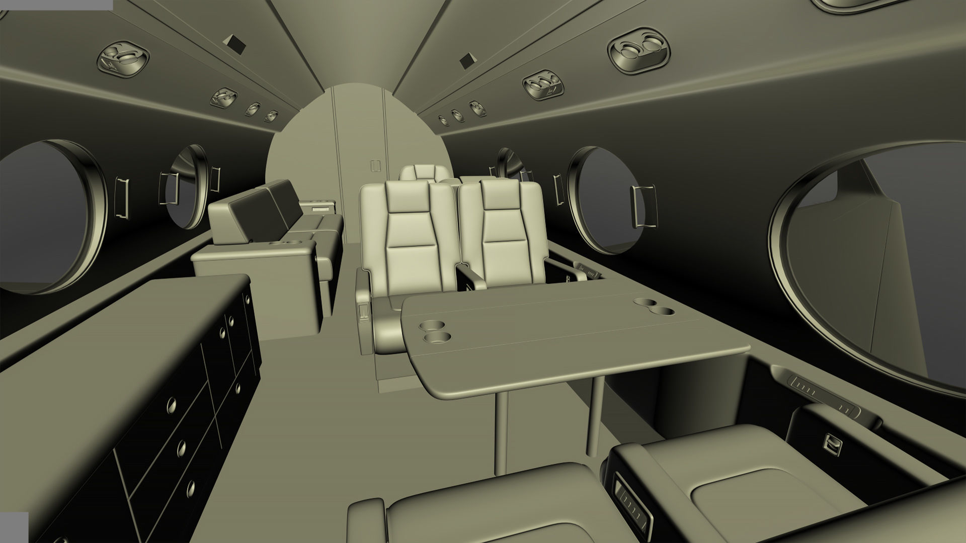 Gulfstream G550 Business Jet 3D model_60