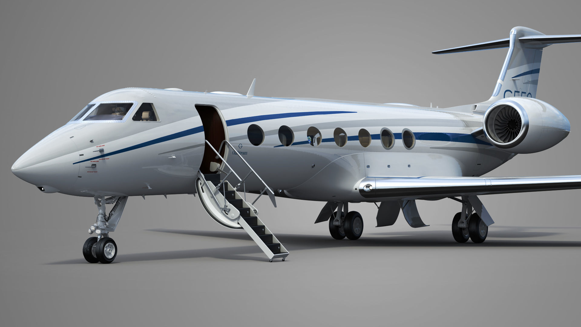 Gulfstream G550 Business Jet 3D model_6