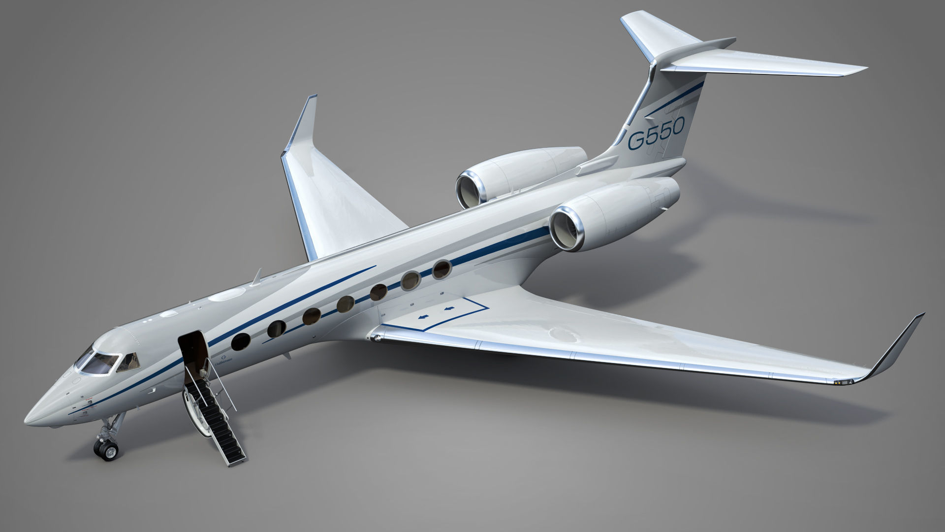 Gulfstream G550 Business Jet 3D model_7