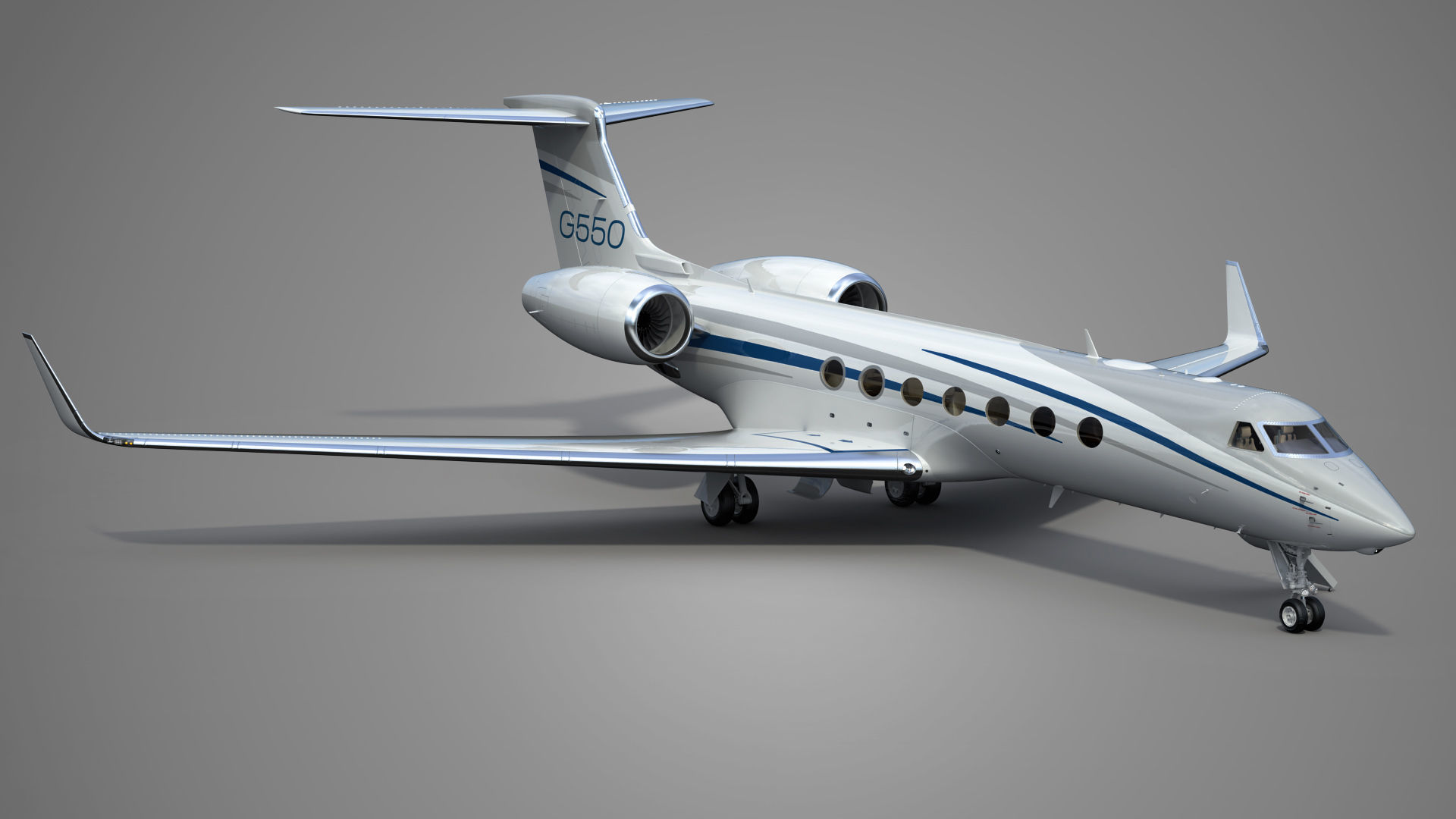 Gulfstream G550 Business Jet 3D model_23