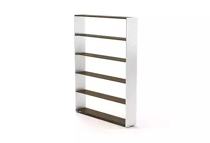 White Brown 5 Tier Shelf