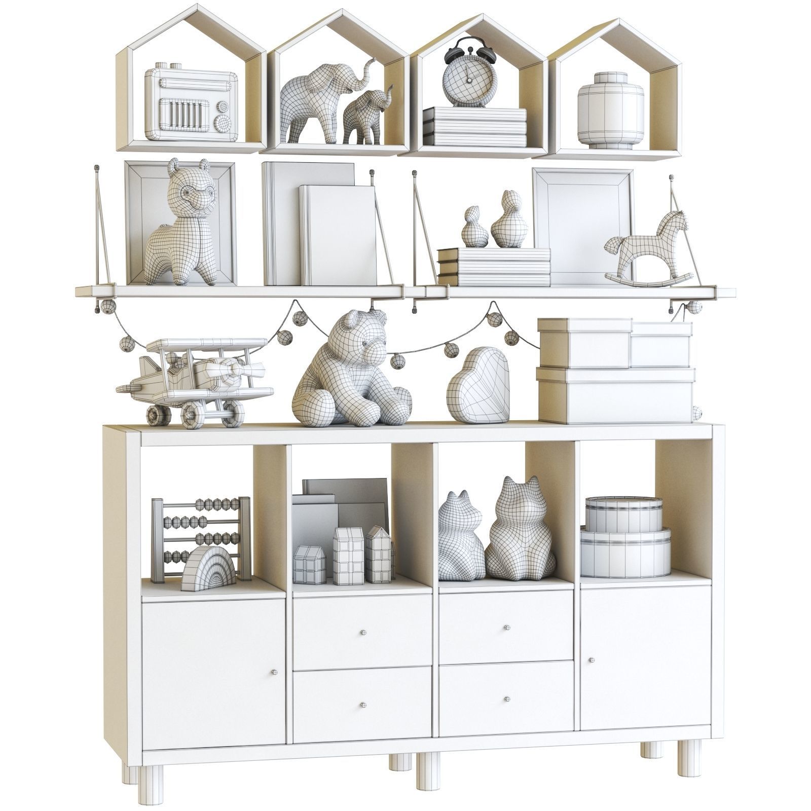 Childrens furniture and toys 7 3D model_2