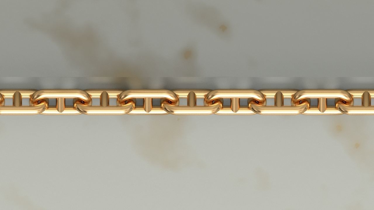 Hermes  Chain link Or Necklace 3D print model_5