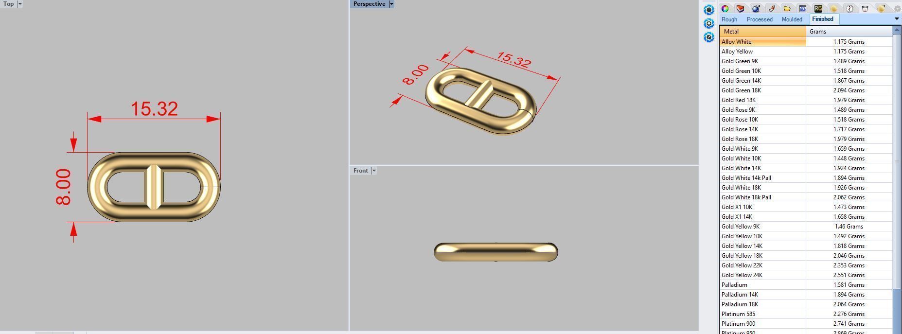 Hermes  Chain link Or Necklace 3D print model_6