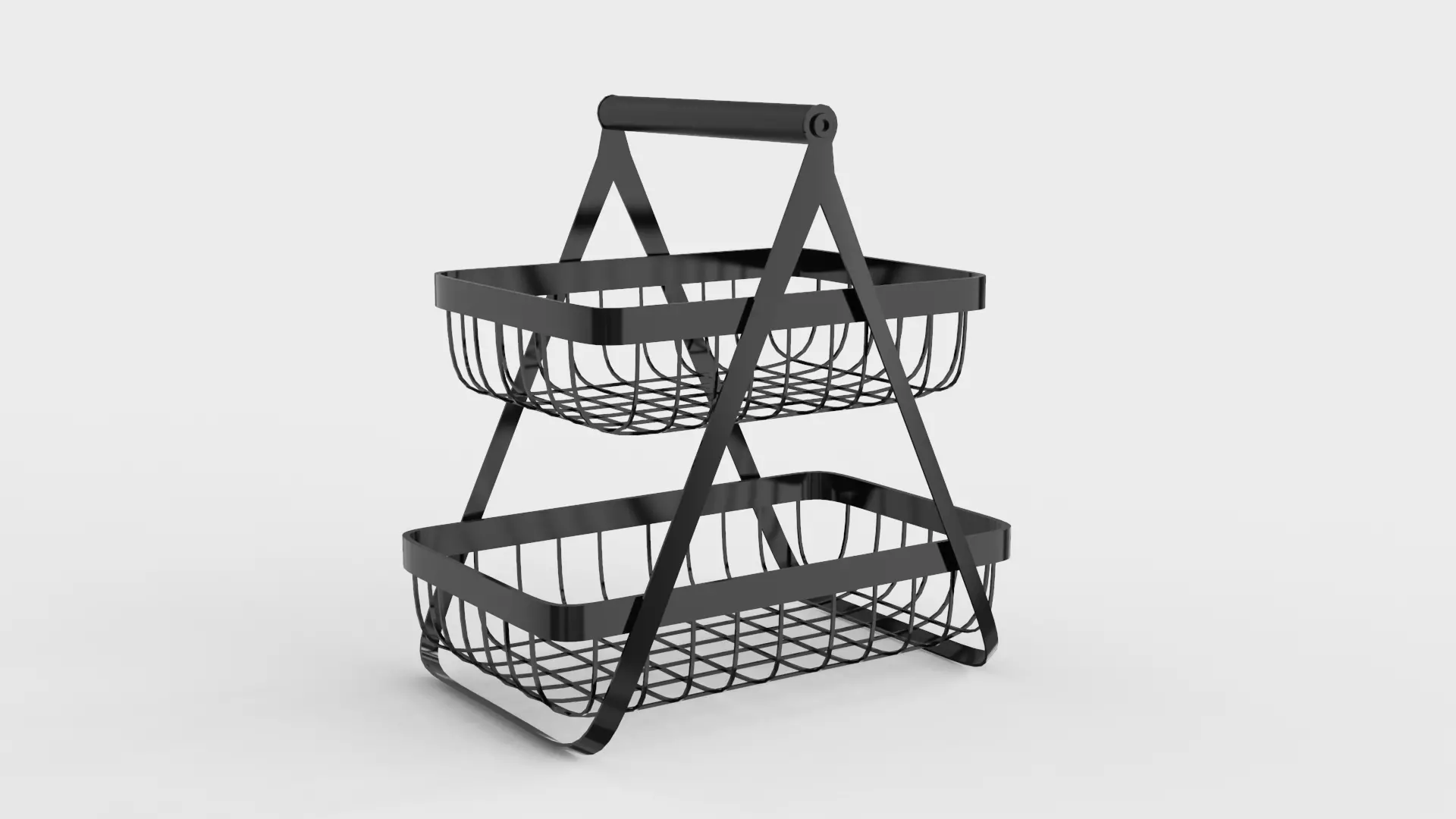 Metal Countertop Basket 3D model_0