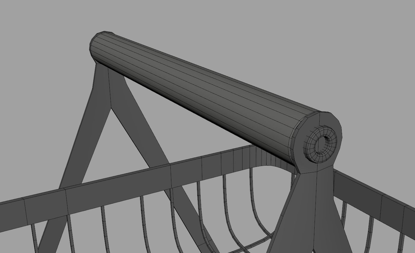 Metal Countertop Basket 3D model_9