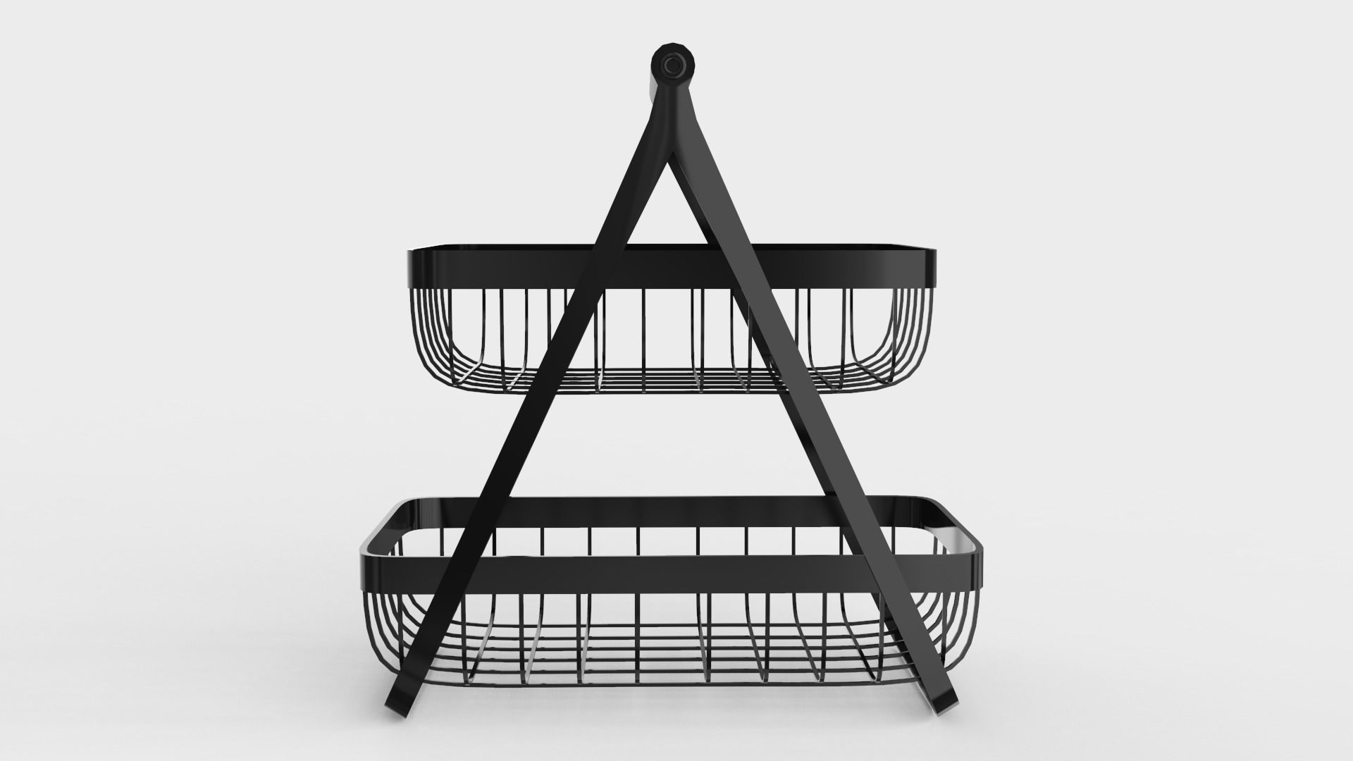 Metal Countertop Basket 3D model_1