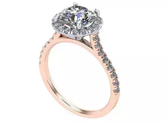 Diamond Halo Engagement Ring