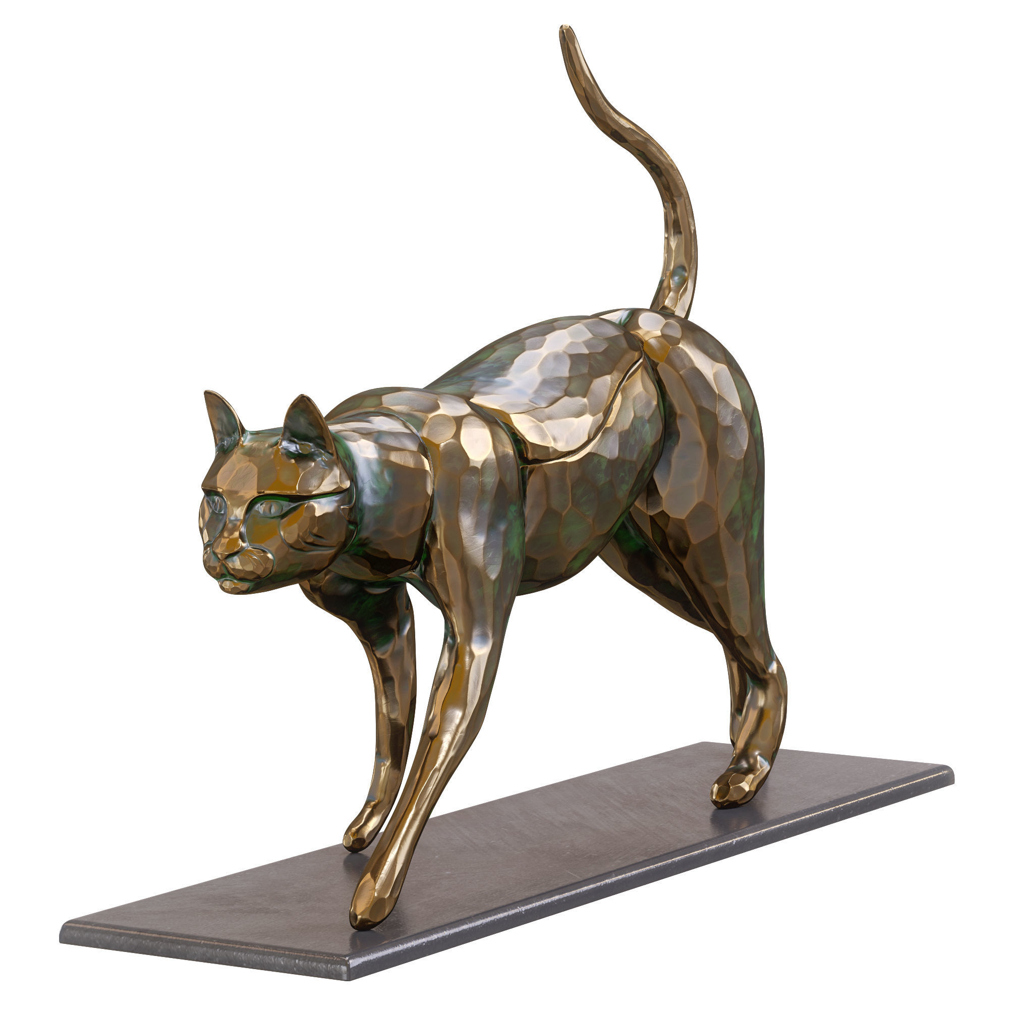 Cat statue Low-poly 3D model_12