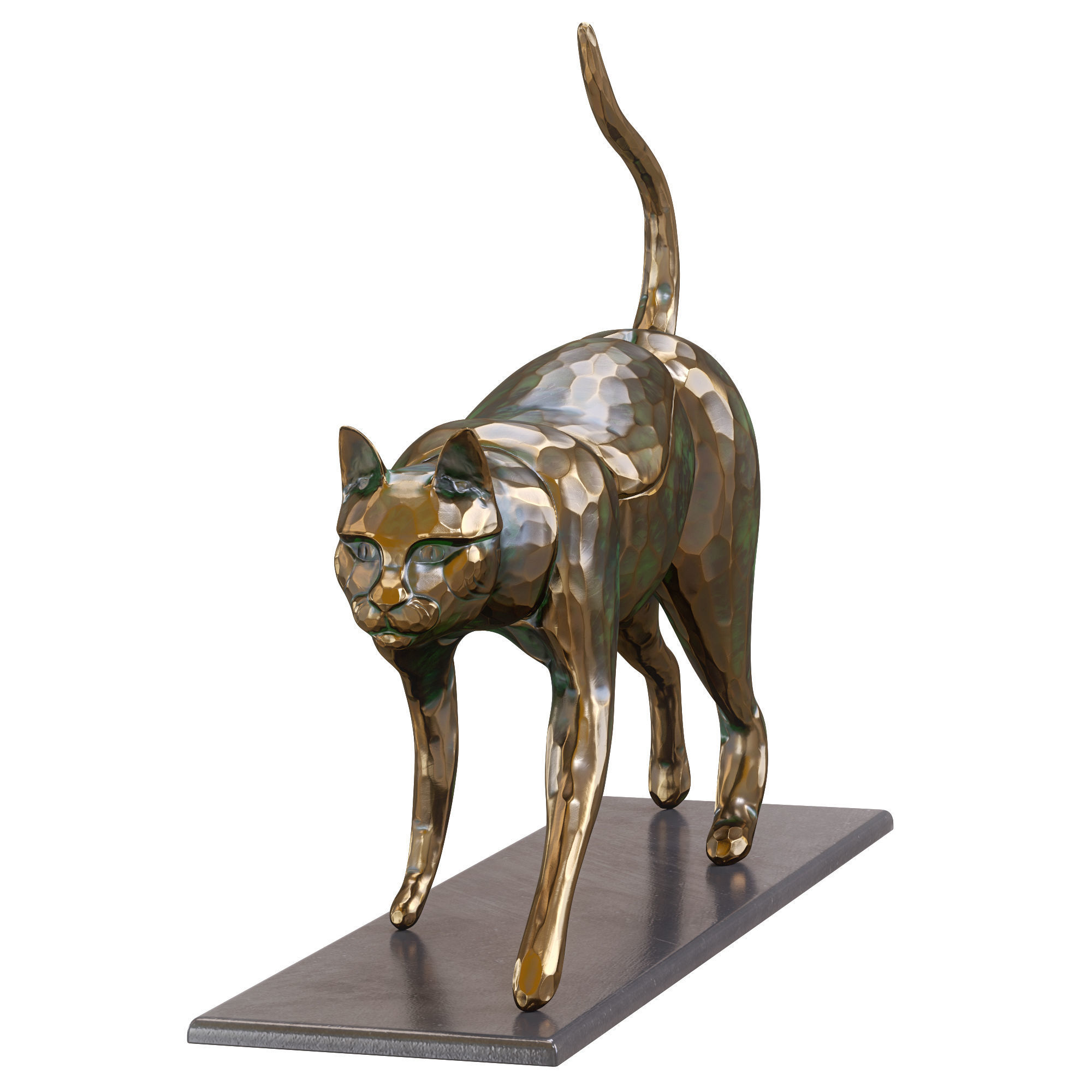 Cat statue Low-poly 3D model_13