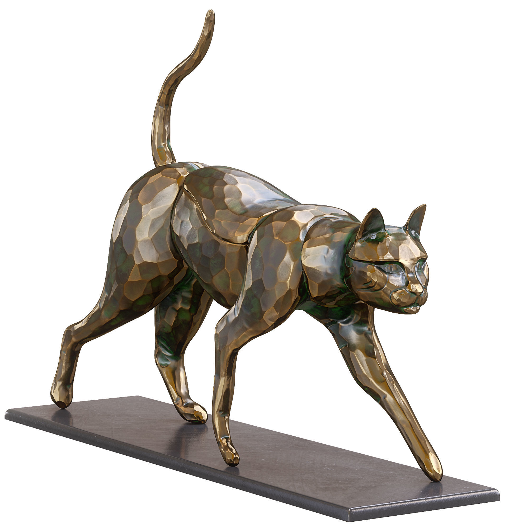 Cat statue Low-poly 3D model_17