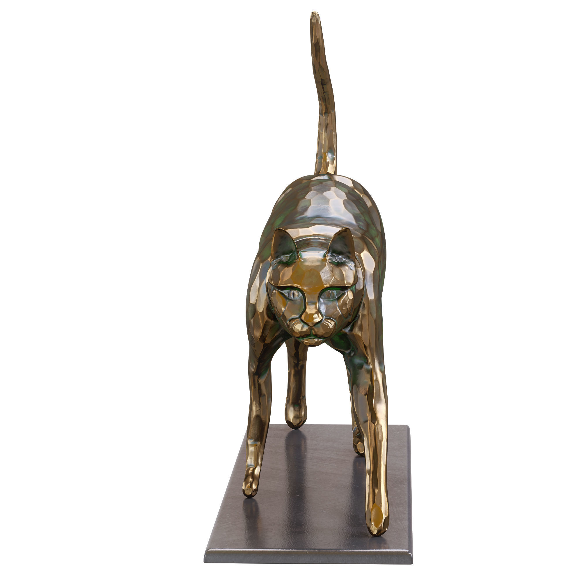 Cat statue Low-poly 3D model_14