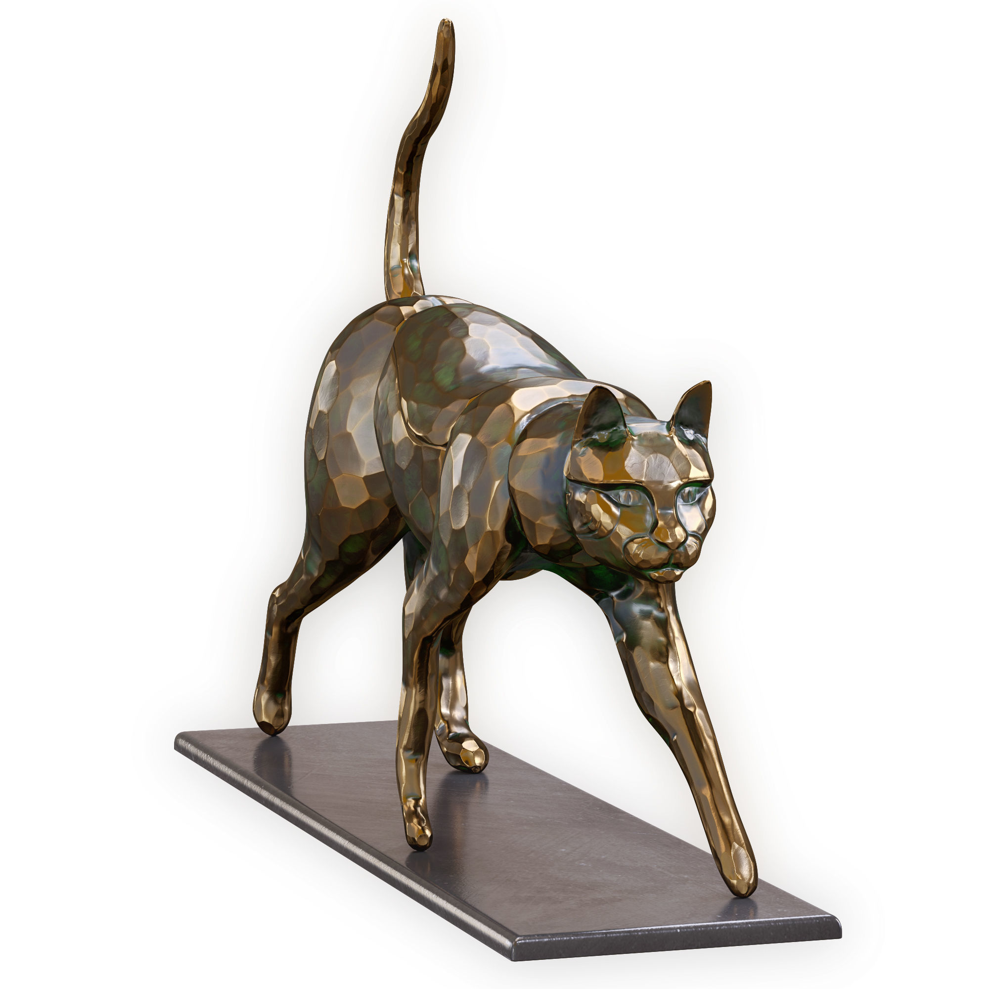 Cat statue Low-poly 3D model_15