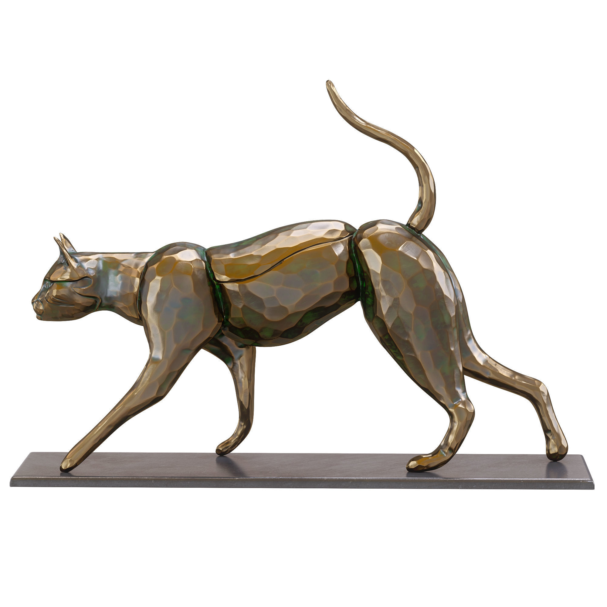 Cat statue Low-poly 3D model_11