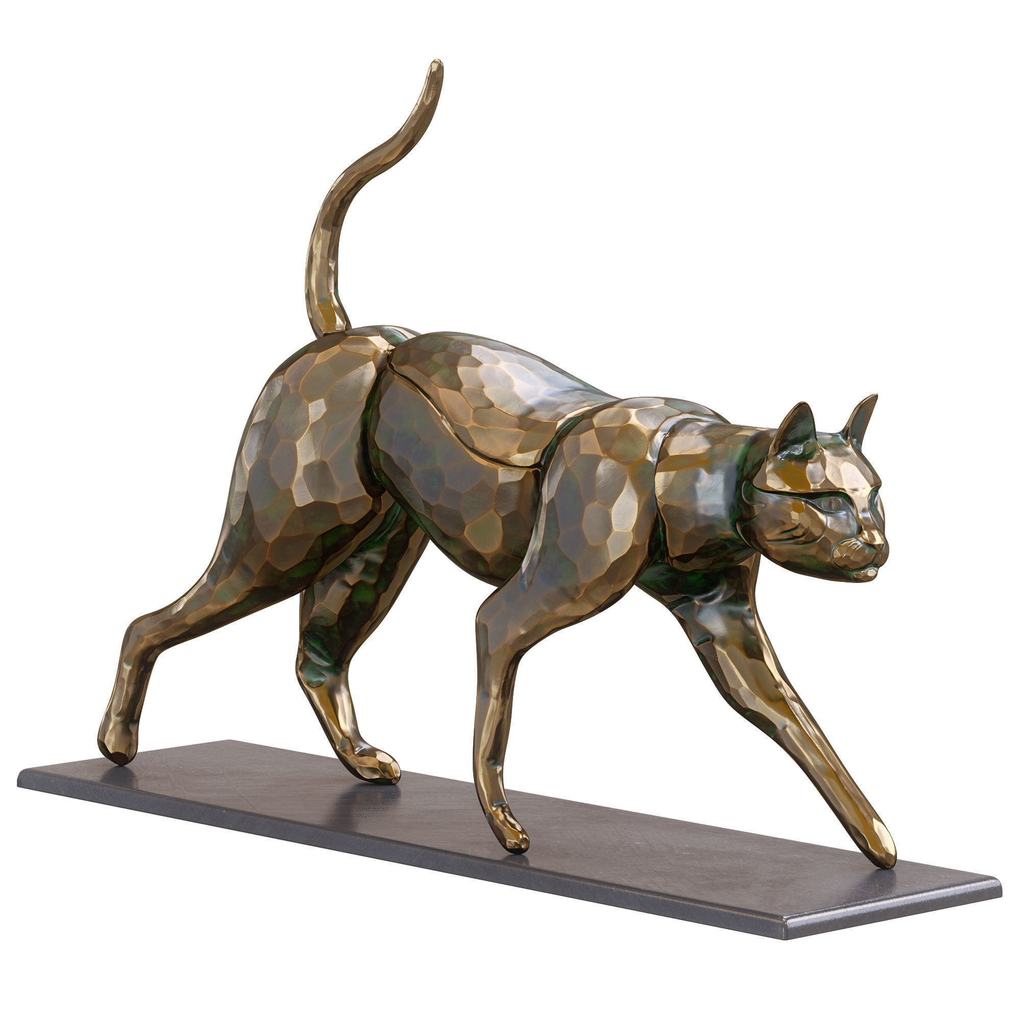 Cat statue Low-poly 3D model_19