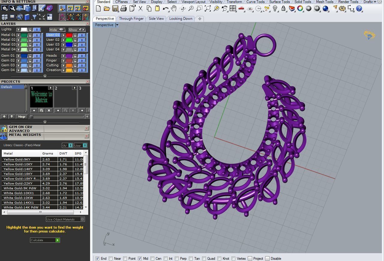 Leaf Cluster Pendant P 019 3D print model_5