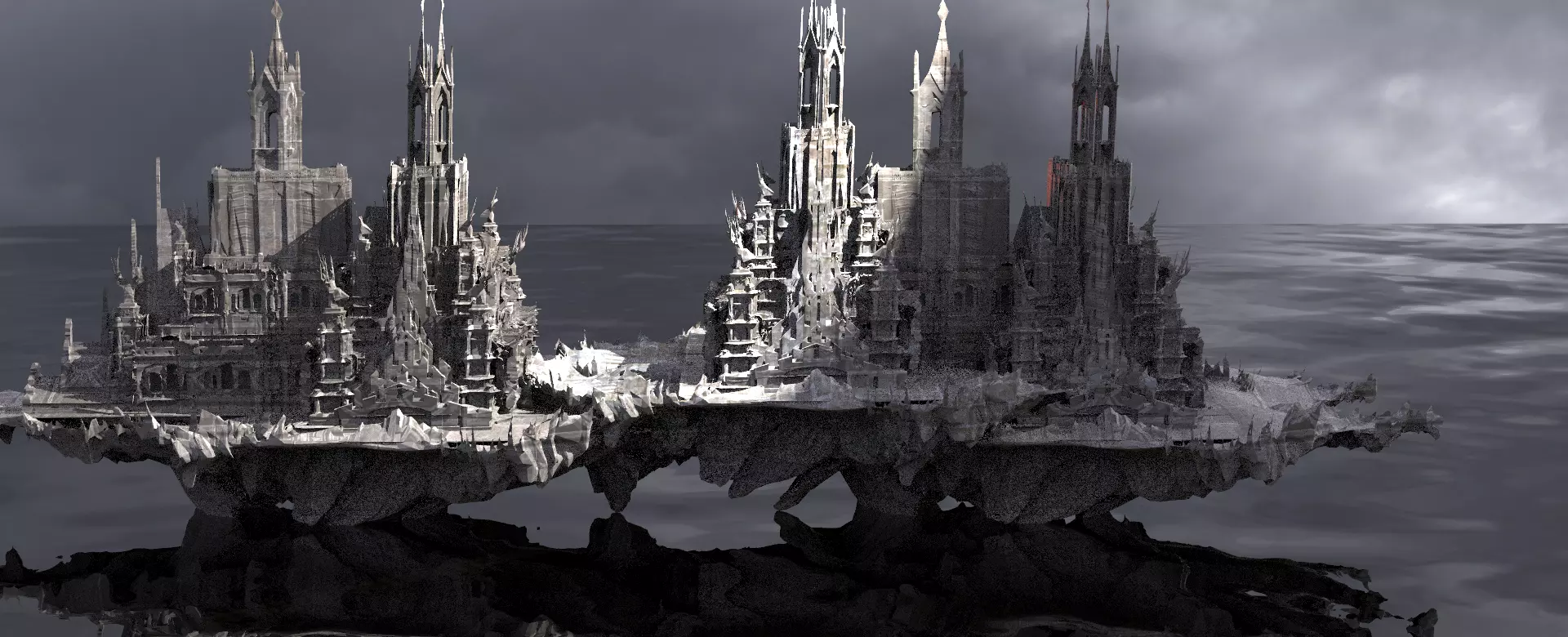 rising  mountain city of the gods 3D model_0