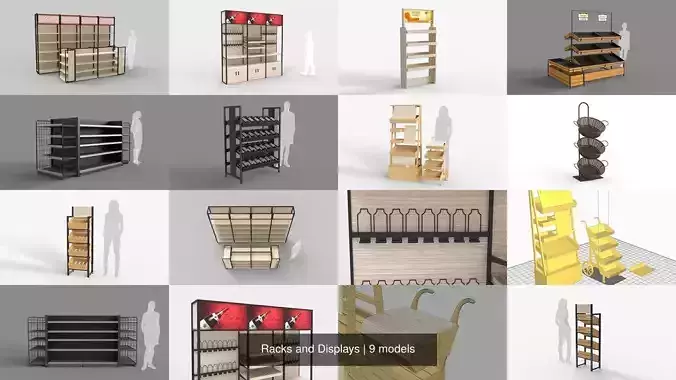Racks and Displays 3D Model Collection