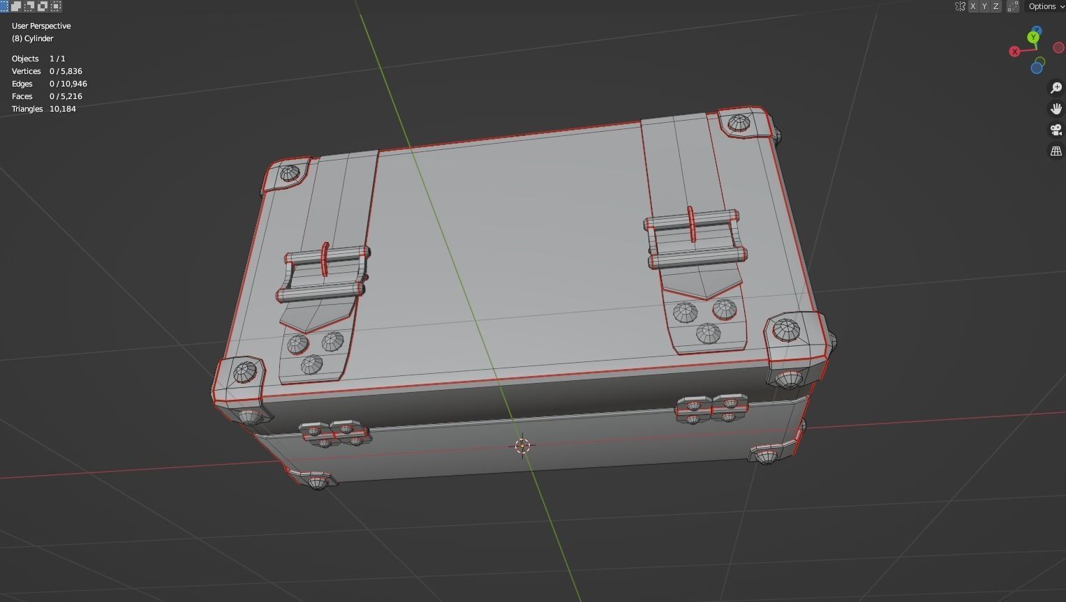 Lowpoly PBR leather suitcase game ready Free low-poly 3D model_6