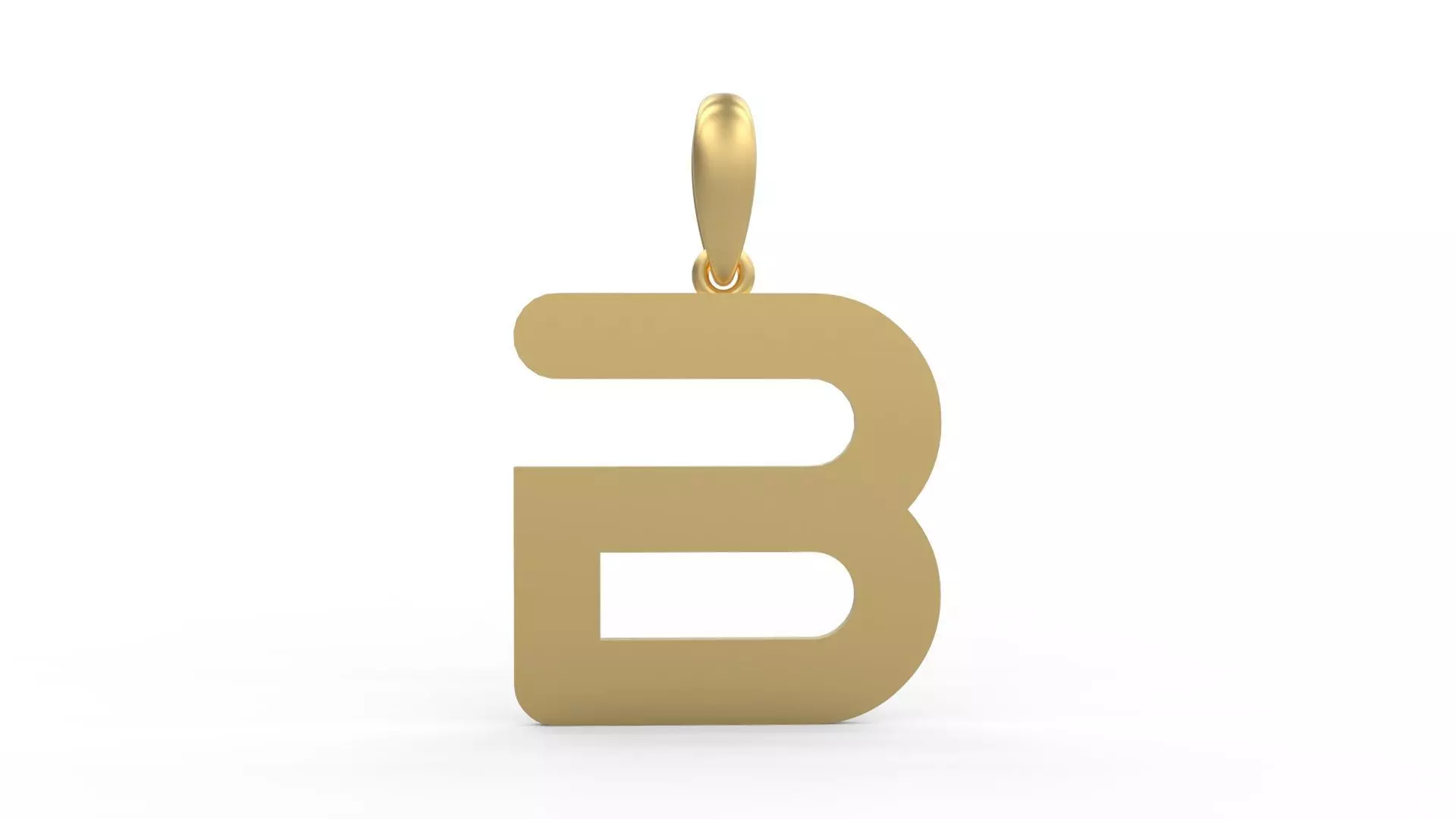 Initial Letters Pendant Gerth B 3D print model_0