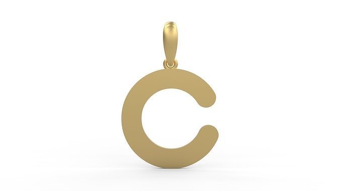 Initial Letters Pendant Gerth C 3D print model