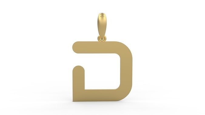 Initial Letters Pendant Gerth D 3D print model