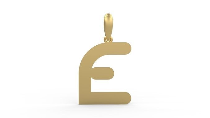 Initial Letters Pendant Gerth E 3D print model