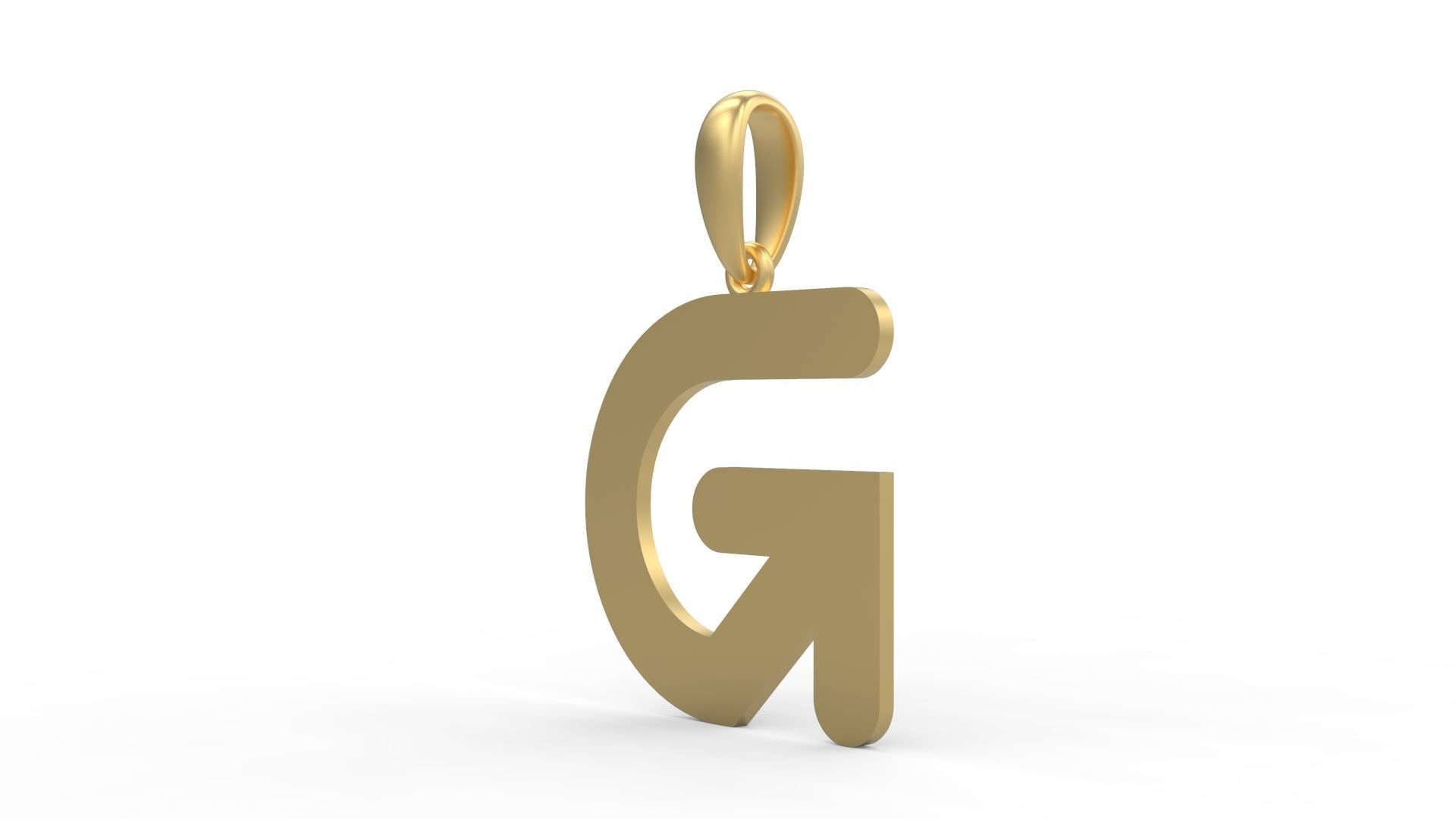 Initial Letters Pendant Gerth G 3D print model_1