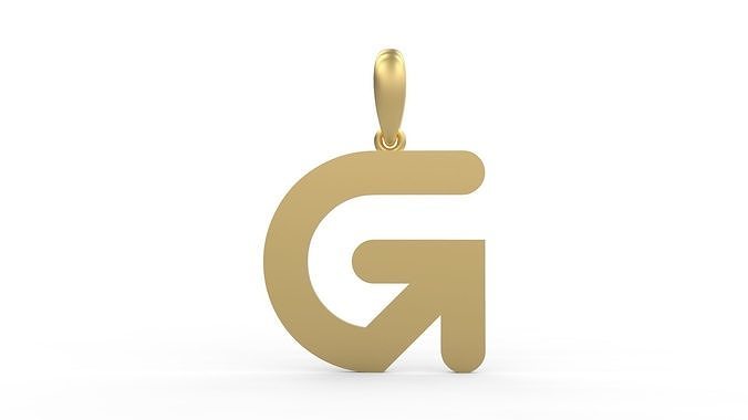Initial Letters Pendant Gerth G 3D print model