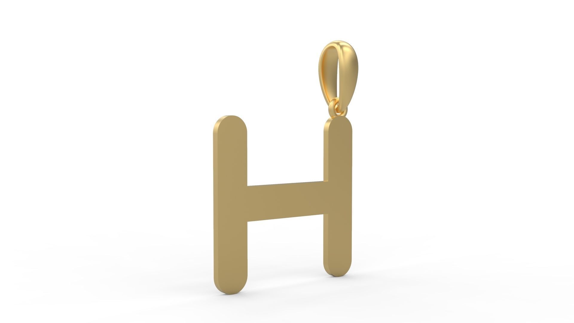 Initial Letters Pendant Gerth H 3D print model_3