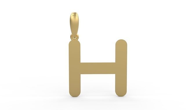 Initial Letters Pendant Gerth H 3D print model