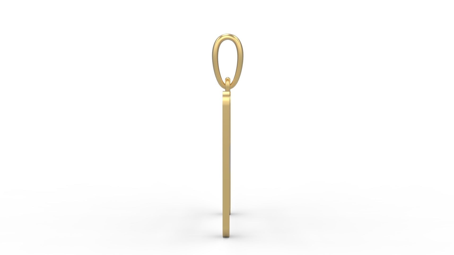 Initial Letters Pendant Gerth H 3D print model_2