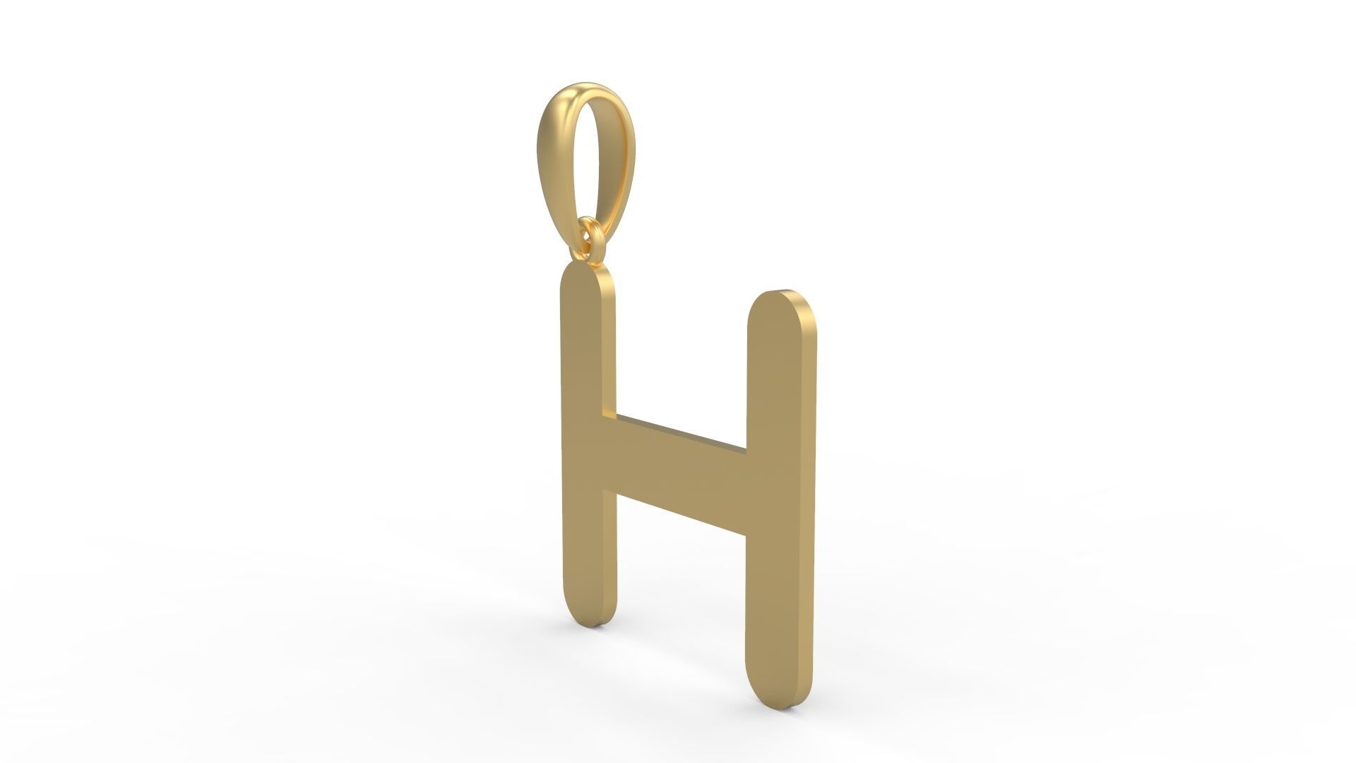 Initial Letters Pendant Gerth H 3D print model_1