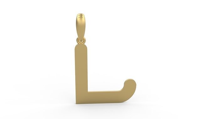 Initial Letters Pendant Gerth L 3D print model
