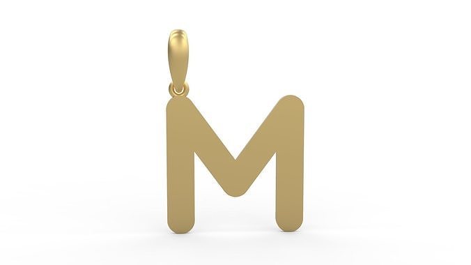 Initial Letters Pendant Gerth M 3D print model