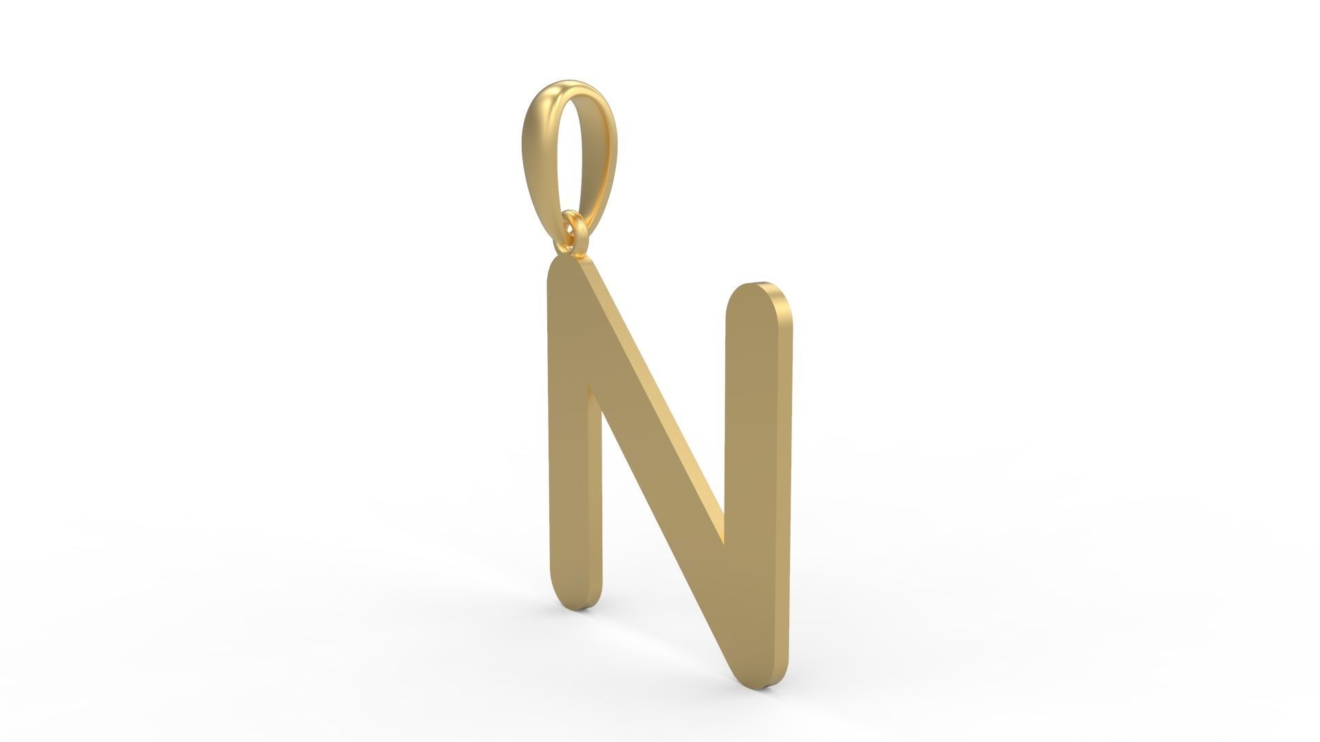 Initial Letters Pendant Gerth N 3D print model_1
