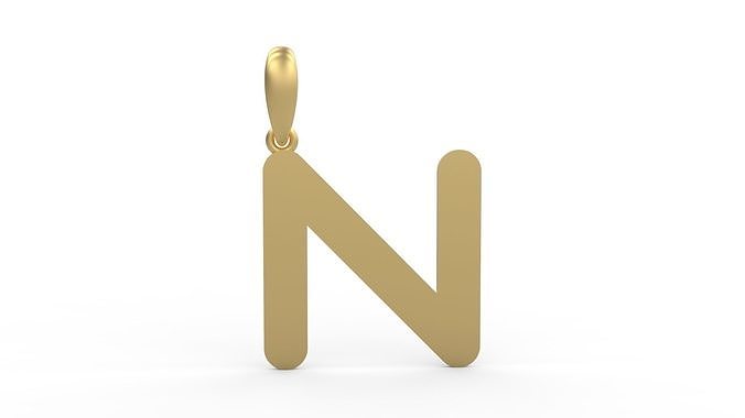 Initial Letters Pendant Gerth N 3D print model