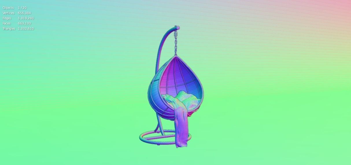 Swing Chair  3D model_2