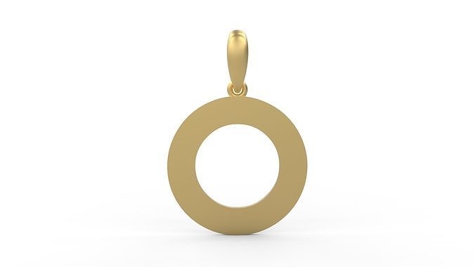 Initial Letters Pendant Gerth O 3D print model