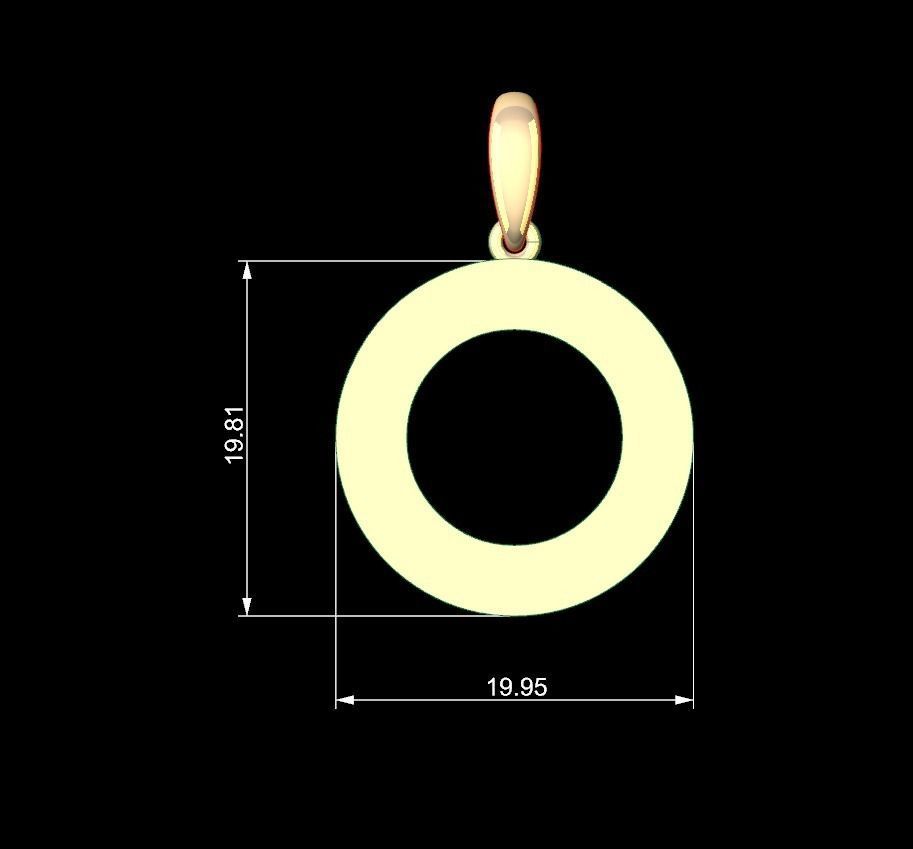 Initial Letters Pendant Gerth O 3D print model_5