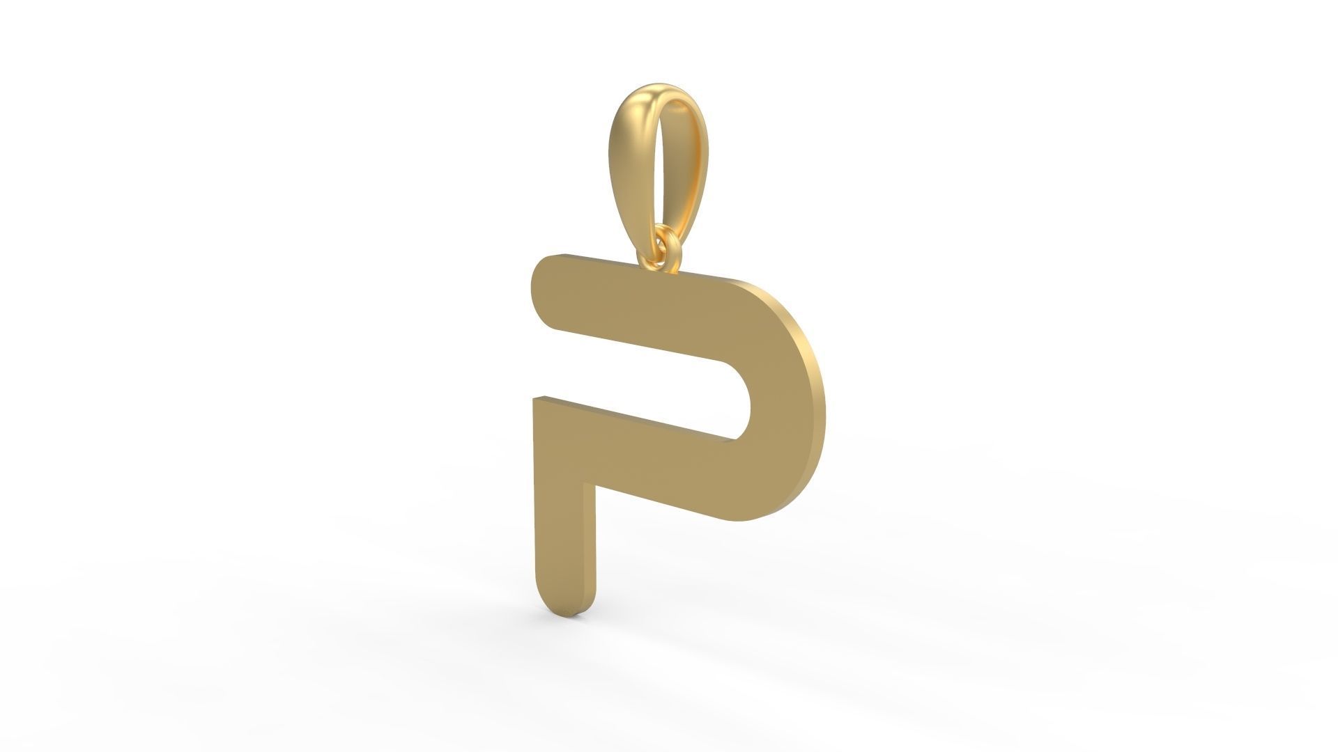 Initial Letters Pendant Gerth P 3D print model_1