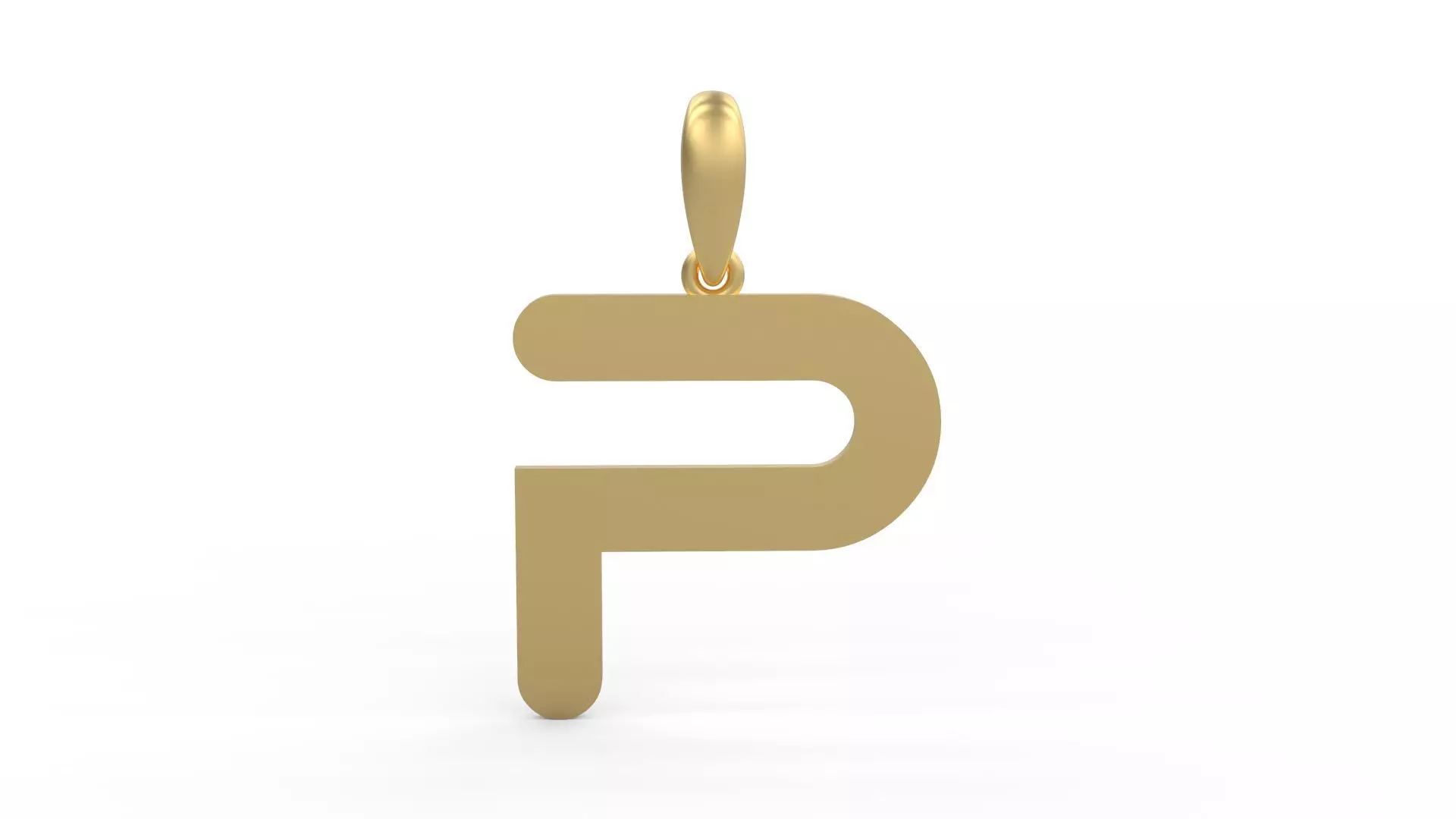Initial Letters Pendant Gerth P 3D print model_0