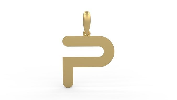 Initial Letters Pendant Gerth P 3D print model