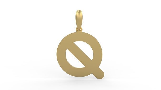 Initial Letters Pendant Gerth Q 3D print model