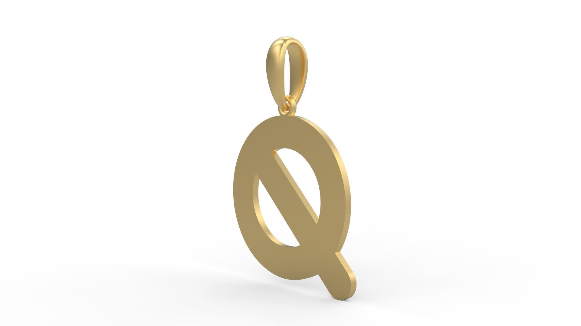 Initial Letters Pendant Gerth Q 3D print model_1