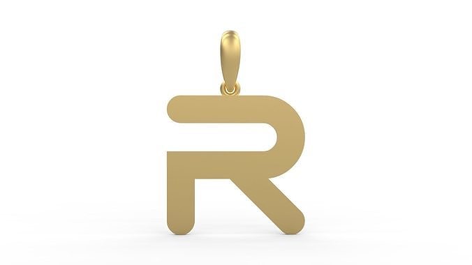 Initial Letters Pendant Gerth R 3D print model