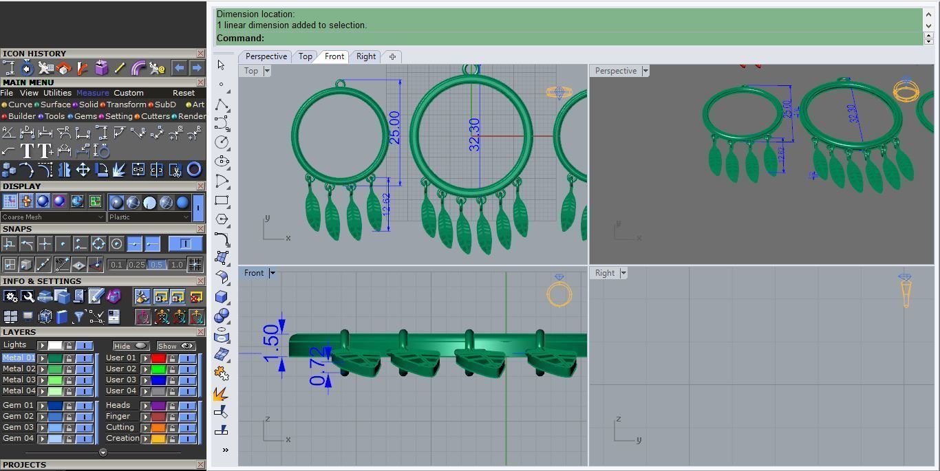 Set S 10 dreamcatcher hoop earrings 3D print model_2